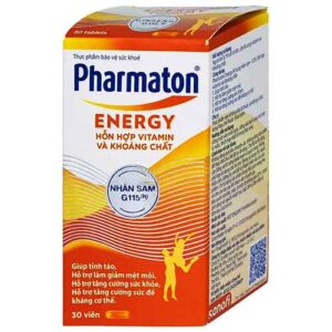Viên uống Pharmaton Energy hỗn hợp vitamin và khoáng chất giúp tỉnh táo, hỗ trợ giảm mệt mỏi